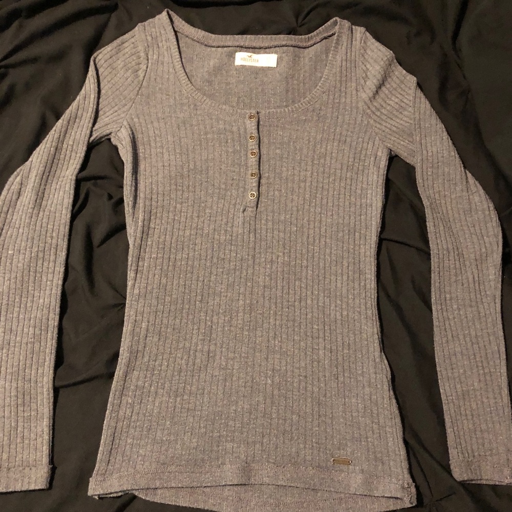 Hollister Ribbed Henley Top